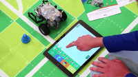 Kids can learn learn coding concepts such as algorithms, sequences, loops, testing, and debugging while using the block-based coding language.